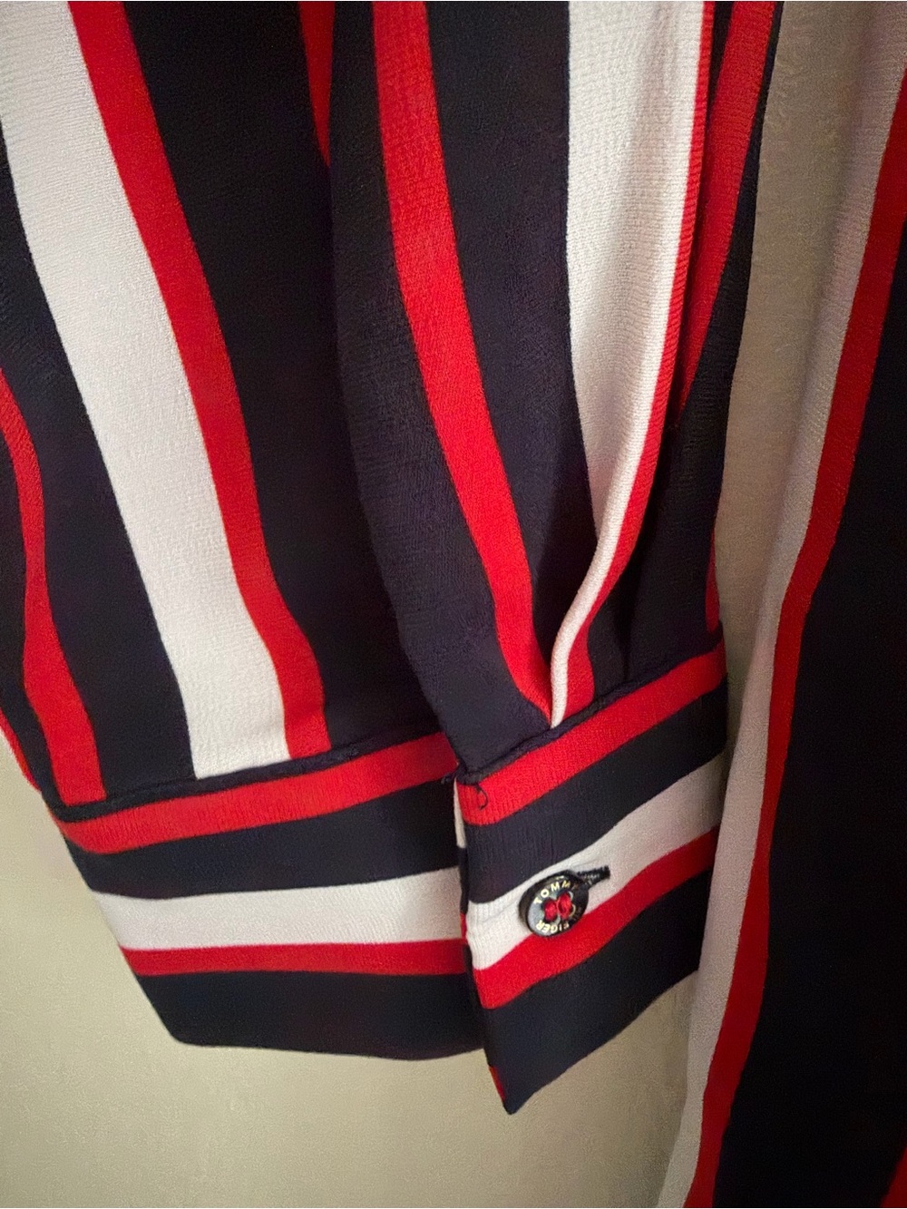 TOMMY HILFIGER Shirt Dress w/Tie Belt - Women’s Size Small/P - Red/White/Blue - Picture 6 of 15